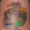 eagle cross and flowers