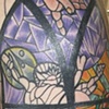 religious stained glass in progress