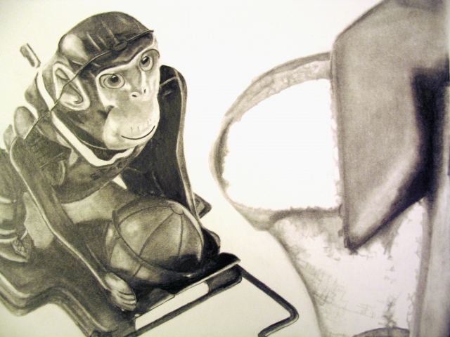 Tin Chimp B-Ball (detail)