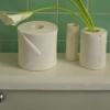 toilet paper flower vases