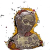 Abstract Bust of a Smiling Girl