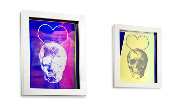 Colour Changing Skull Laser Etching