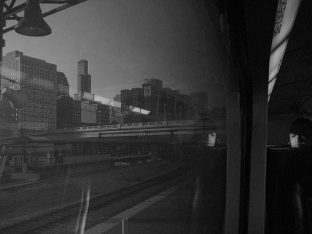 Later, Riding the Train into Chicago for the Rally