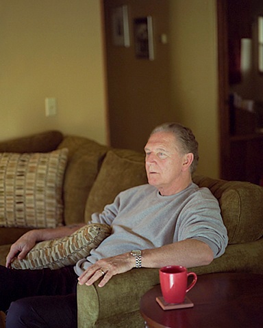 Marty watching football, 2008