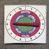 "Serving time on the River" game spinner 
(found object)