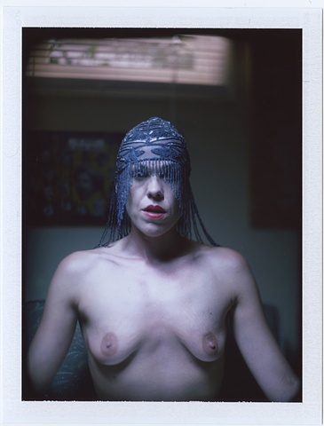 April photographed with my custom built instant camera