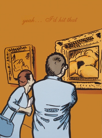 James Elkins, The Object Stares Back, acrylic & graffiti marker on canvas, Adam Matak.