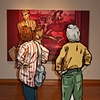 Installation:Installation:  The Physical Impossibility, Lady in a Stiped Shirt & The Traveller.