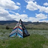 quilted tent on tour