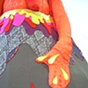 volcano costume (lava hand detail)