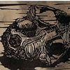Bobcat on Brown Paper