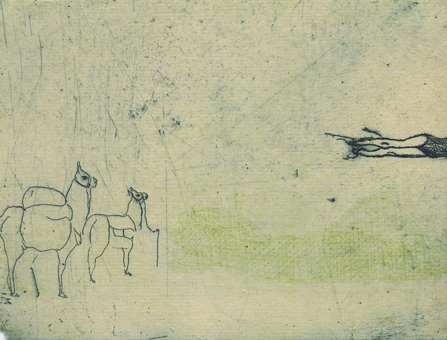 Etching on washi.