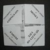 Close-up of gentrification "chatterbox" game.