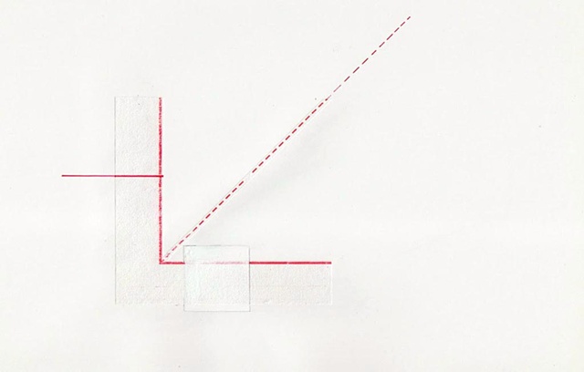 untitled [red line of chinese paper ascending] 