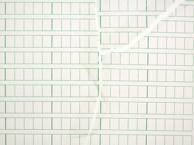 detail of bad mending green 