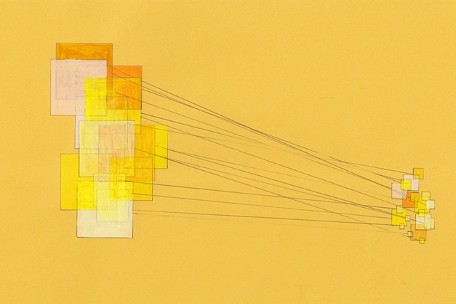 Untitled [yellow tethered squares]