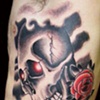 skull and roses rib panel