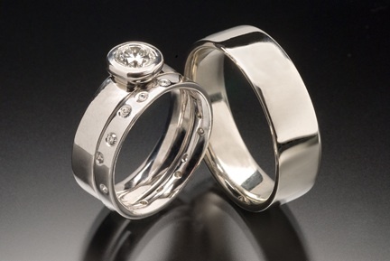 14 karat gold, white gold, 14kt, 14 karat white gold, diamonds, diamond, gold and diamonds, gold, one of a kind, unique, special, bridal, engagement, diamond engagement, unique engagement ring, wedding, unique wedding bands, wedding bands, diamond band, n