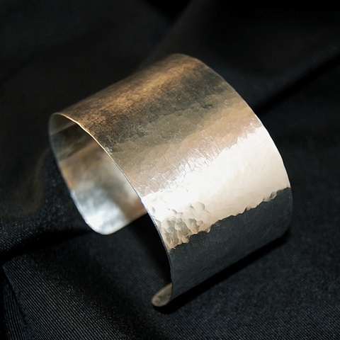 fine silver, silver, forged, cuff, forged cuff, hammered cuff, silver hammered cuff, hammered silver cuff