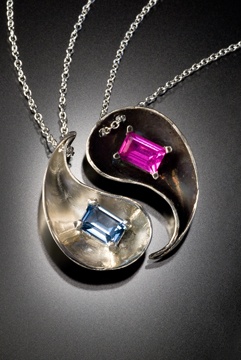 silver, gemstones, recycled, reused, cast, fabricated, lesbian jewelry, lesbian commitment, gay commitment jewelry, lesbian jewelry, 