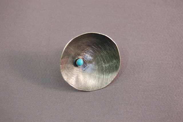 This style is available without oxidation and with faceted stones. It also looks wonderful as a cluster with many of them.  Various stones available upon request.