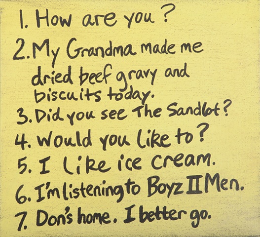 I like to list at least ten talking points before calling Erica.