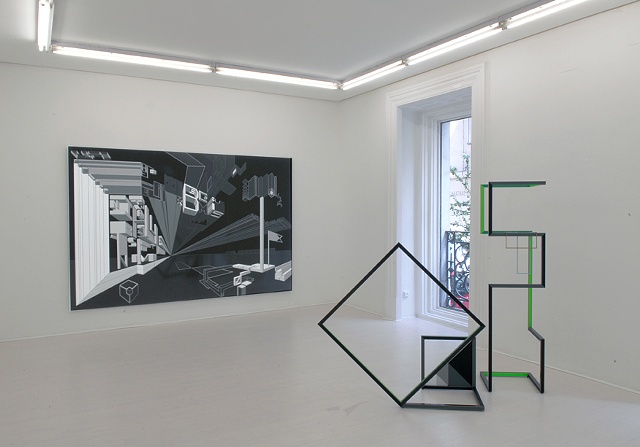 Installation shot from the solo show 'NO-STOP-CITY' at Galeria Casado Santapau, Madrid, Spain.