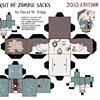 Portrait Of Zombie Sacks Papercraft Kit