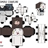 Portrait of Zombie Caroline Papercraft Kit