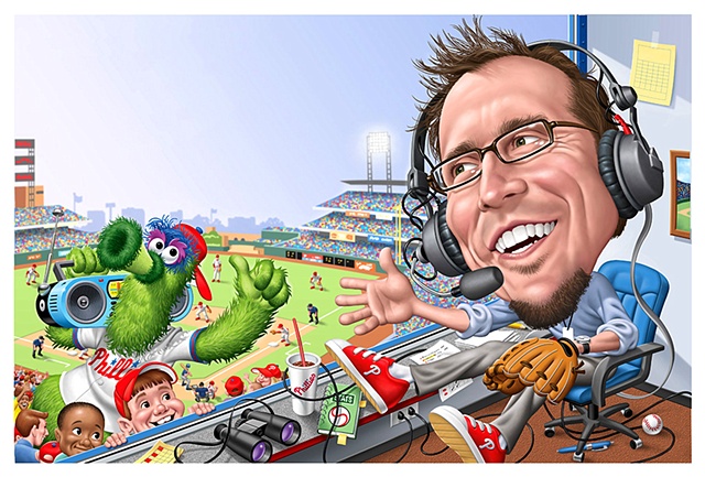 photoshop illustration for magazine of Scott Franzke