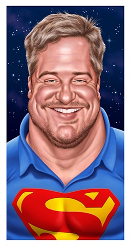 caricature of Ryan Flanders