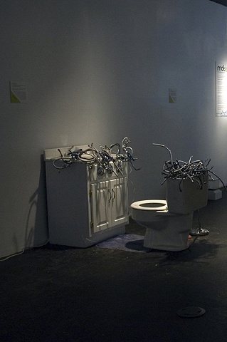 sound art, sound sculpture, bathroom sound art