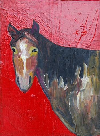 Tiny Horse in Red