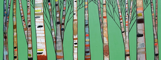 Birch Trees in Sage