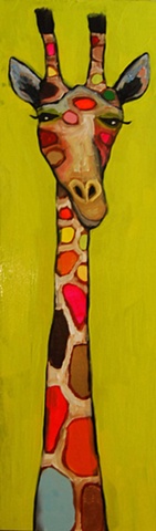 Giraffe in Lime Green