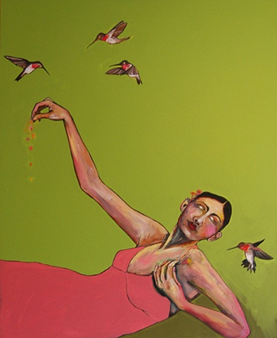 Ruby Throated Hummingbirds