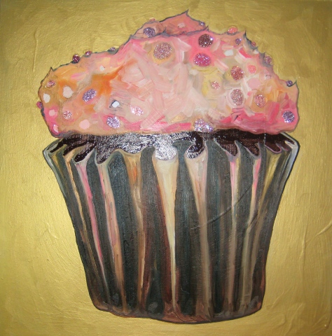 cupcake in gold
