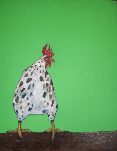 Rooster in Green