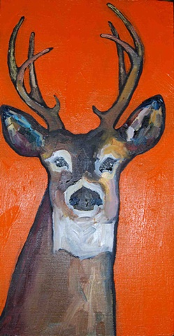 Buck Bust in Orange