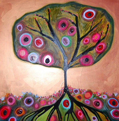 Cherry Tree in Metallic Butterscotch