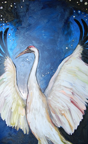 Whooping Crane in Stars