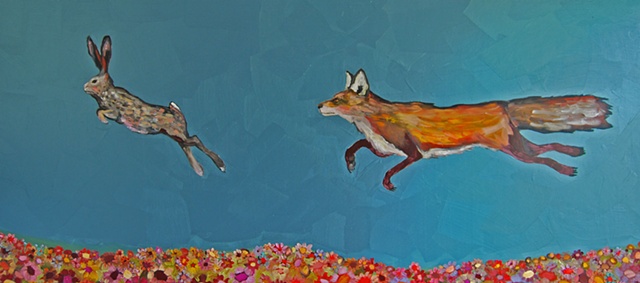 Fox Chasing Rabbit