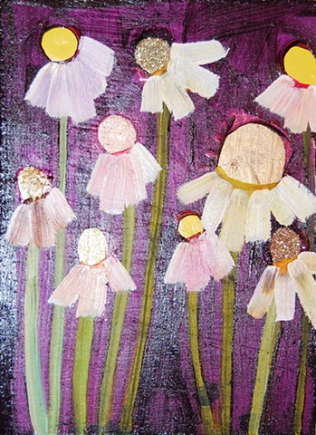 Tiny Chamomile Patch in Dark Violet