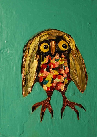 Owl in Turquoise