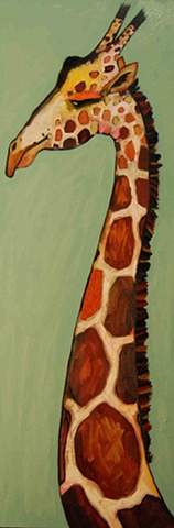 Giraffe Profile in French Blue
