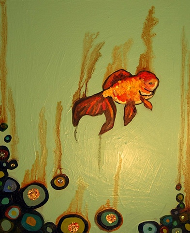 Goldfish in Blue