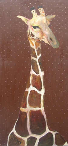 giraffe in chololate with polka dots