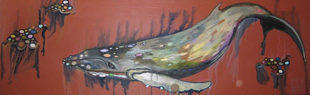Humpback Whale in Terra Cotta