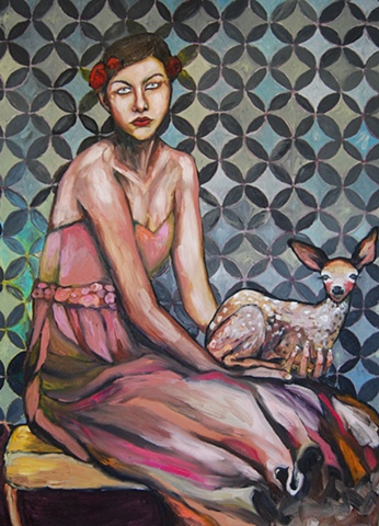 Girl with Fawn