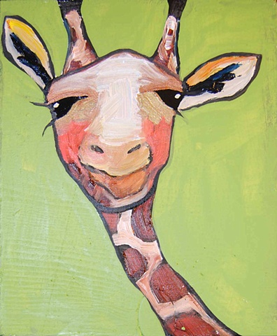 Tiny Giraffe in Lime Green
